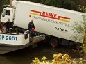 LKW faehrt in den Rhein Langel Hitdorf Faehre P280